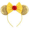 Disney Castle Fireworks Mouse Ears Headband Sequins Bow Girls Cosplay Hairband Adult/Kids Party Gift Children Hair Accessories