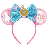 Disney Castle Fireworks Mouse Ears Headband Sequins Bow Girls Cosplay Hairband Adult/Kids Party Gift Children Hair Accessories