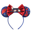 Disney Castle Fireworks Mouse Ears Headband Sequins Bow Girls Cosplay Hairband Adult/Kids Party Gift Children Hair Accessories