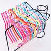 12PCS Girls Cat Ear Headbands Candy Color Cat Ears Headband Plastic Teeth Hairbands Family Decoration Party Hair Accessories