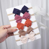5Pcs/set Corduroy Baby Bows Headband For Girls Elastic Nylon Newborn Turban Hair Bands Toddle Hairband Headwear Hair Accessories