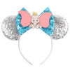 2 Colors Cute Disney Lilo & Stitch Ears Hairband Women Plush Pink Stitch Headband Girl Sequins Bow Hair Accessories Kid Festival