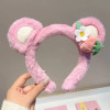 Disney Simple Ears Hairband Women Cute Anime Plush Lotso Headband For Girl Soft Warm Makeup Wash Face Hair Accessories Kids Gift Disney Simple Ears Hairband Women Cute Anime Plush Lotso Headband For Girl Soft Warm Makeup Wash Face Hair Accessories Kids Gift