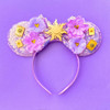 Disney Encanto Ears Hair Accessories For Girls Mirabel Headbands Baby Sequins Bow Hairband Women Flower Headwear Party Kids Gift