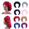 Women Extra Large Satin Long Sleep Cap for Dreadlocks Curly Hair Bonnet Loose Night Sleeping Hat Elastic Band Headwrap Stretchy