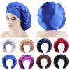 Women Extra Large Satin Long Sleep Cap for Dreadlocks Curly Hair Bonnet Loose Night Sleeping Hat Elastic Band Headwrap Stretchy