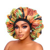 Elastic Band Women Head Wrap African Pattern Print Bonnet Extra Large Satin Bonnet Sleep Cap Ladies night Cap Turban Chemo Hat