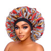 Elastic Band Women Head Wrap African Pattern Print Bonnet Extra Large Satin Bonnet Sleep Cap Ladies night Cap Turban Chemo Hat