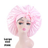 New Large Satin Bonnet Silk Night Sleeping Cap Long Satin Bonnet With Head Tie Band Bonnet Edge Wrap For Women Curly Braid Hair