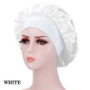 New Large Satin Bonnet Silk Night Sleeping Cap Long Satin Bonnet With Head Tie Band Bonnet Edge Wrap For Women Curly Braid Hair