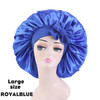 New Large Satin Bonnet Silk Night Sleeping Cap Long Satin Bonnet With Head Tie Band Bonnet Edge Wrap For Women Curly Braid Hair