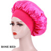 New Large Satin Bonnet Silk Night Sleeping Cap Long Satin Bonnet With Head Tie Band Bonnet Edge Wrap For Women Curly Braid Hair
