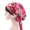 Pre Tied Women Silk Satin Night Sleeping Cap Head Wrap Bowknot Turban Bandana Chemo Cap Nightcap Hair Care Long Tail Caps