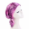 Pre Tied Women Silk Satin Night Sleeping Cap Head Wrap Bowknot Turban Bandana Chemo Cap Nightcap Hair Care Long Tail Caps