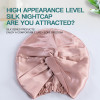 1PC 100% Mulberry Silk Bonnet Silky Hair Wrap Shower Cap Silk-like Sleep Cap for Curly Hair Satin Bonnet Head Scarf Night Hair