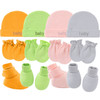 Newborn Hat+Gloves+Socks Set For Baby Boy&Girl Cotton Fall Casual Photography Props Soft Headwear Infant Nightcap Winter Fashion
