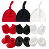 Newborn Hat+Gloves+Socks Set For Baby Boy&Girl Cotton Fall Casual Photography Props Soft Headwear Infant Nightcap Winter Fashion