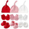 Newborn Hat+Gloves+Socks Set For Baby Boy&Girl Cotton Fall Casual Photography Props Soft Headwear Infant Nightcap Winter Fashion