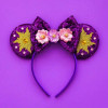 Disney Rapunzel Hair Accessories for Girls Chameleon Sunflower Ears Hairbands Women Tangled Head Bands Kids Sequins Bow Headwear