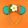 Disney Rapunzel Hair Accessories for Girls Chameleon Sunflower Ears Hairbands Women Tangled Head Bands Kids Sequins Bow Headwear