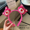 Disney Q-Version Ears Headband Girl Winnie The Pooh Double Headed Women Hairbands Mickey Minnie Headwear Kids Birthday Xmas Gift