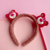 Disney Cute Hairpin Cartoon Anime Hairbands Women Kawaii Lotso Headband Girl Soft Warm Plush Hair Accessories Kids Birthday Gift