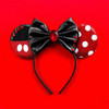 Disney Mickey Mouse Ears Headbands For Women Cosplay Dots Bow Minnie Hair Accessories Kid Disneyland Hairband Girl Festival Gift