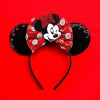Disney Mickey Mouse Ears Headbands For Women Cosplay Dots Bow Minnie Hair Accessories Kid Disneyland Hairband Girl Festival Gift