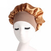 Newly Women's Satin Solid Sleeping Hat Night Hair Care Bonnet Nightcap For Women Men Unisex Cap