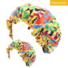 Mommy And Me Bonnet Set Double Layer Silky Sleep Cap African Pattern Print Satin Lined Bonnet Women girl Hair Care Hat Headwrap
