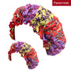 Mommy And Me Bonnet Set Double Layer Silky Sleep Cap African Pattern Print Satin Lined Bonnet Women girl Hair Care Hat Headwrap