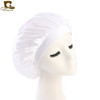 Popular Night Sleep Hat Fashion Women's Donna Sleep Cap wide band satin Bonnet cap turban headband Hair Care Bonnet Nightcap