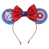 Disney Spider-Man Hairbands Women Marvel Avengers Headband Kids Adult Cosplay Peter Parker Hair Accessories Bow Sequins Headwear