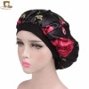 new fashion Luxury Wide Band Satin Bonnet Cap comfortable night sleep hat hair loss cap women hat cap turbante