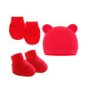 Newborn Hat+Gloves+Socks Set for Baby Boy Girl Cotton Fall Casual Photography Props Soft Headwear Infant Nightcap