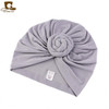 New Women cotton top knotted turban hat bonnet Hijab chemo cap headbands Female Muslim Hat Head Cover Night Cap Hair Accessories