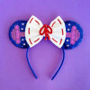 Cartoon Lilo & Stitch Head Band Girls Sequins Bow Hairband Baby Angel Headband Kids Disney Stitch Big Ears Hair Bands Women Gift