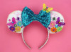 Cartoon Lilo & Stitch Head Band Girls Sequins Bow Hairband Baby Angel Headband Kids Disney Stitch Big Ears Hair Bands Women Gift