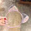 Girls Cute Shining Sequin Cat Ears Hairbands Sweet Ornament Headband Princess Gift Headwear Kids Fashion Hair Accessories