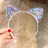 Girls Cute Shining Sequin Cat Ears Hairbands Sweet Ornament Headband Princess Gift Headwear Kids Fashion Hair Accessories