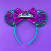 The Little Mermaid Ears Headwear Ariel Hair Bands Girls Sea Shell Hair Accessories Kid Sequins Bow Crown Disney Hairband Women