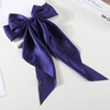 Elegant Bow Ribbon Hair Clip for Women Fashion Solid Satin Spring Clip Simple Hairpin Headband with Clips Girls Hair Accessories