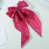 Elegant Bow Ribbon Hair Clip for Women Fashion Solid Satin Spring Clip Simple Hairpin Headband with Clips Girls Hair Accessories