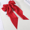 Elegant Bow Ribbon Hair Clip for Women Fashion Solid Satin Spring Clip Simple Hairpin Headband with Clips Girls Hair Accessories