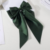 Elegant Bow Ribbon Hair Clip for Women Fashion Solid Satin Spring Clip Simple Hairpin Headband with Clips Girls Hair Accessories