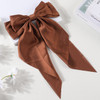 Elegant Bow Ribbon Hair Clip for Women Fashion Solid Satin Spring Clip Simple Hairpin Headband with Clips Girls Hair Accessories