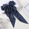 Elegant Bow Ribbon Hair Clip for Women Fashion Solid Satin Spring Clip Simple Hairpin Headband with Clips Girls Hair Accessories