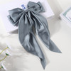 Elegant Bow Ribbon Hair Clip for Women Fashion Solid Satin Spring Clip Simple Hairpin Headband with Clips Girls Hair Accessories