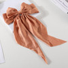 Elegant Bow Ribbon Hair Clip for Women Fashion Solid Satin Spring Clip Simple Hairpin Headband with Clips Girls Hair Accessories