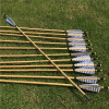 6/12/24pcs Wooden Arrows 32 Inch With Turkey Feather For 25-70lbs Bows